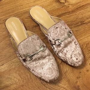 Merona Size 10 Mules - Light Pink Velvet